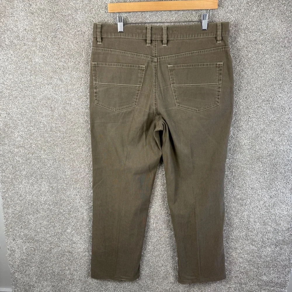Tommy Bahama Mens 35x29  Classic Fit Pants Brown Olive Fine Wale Cotton